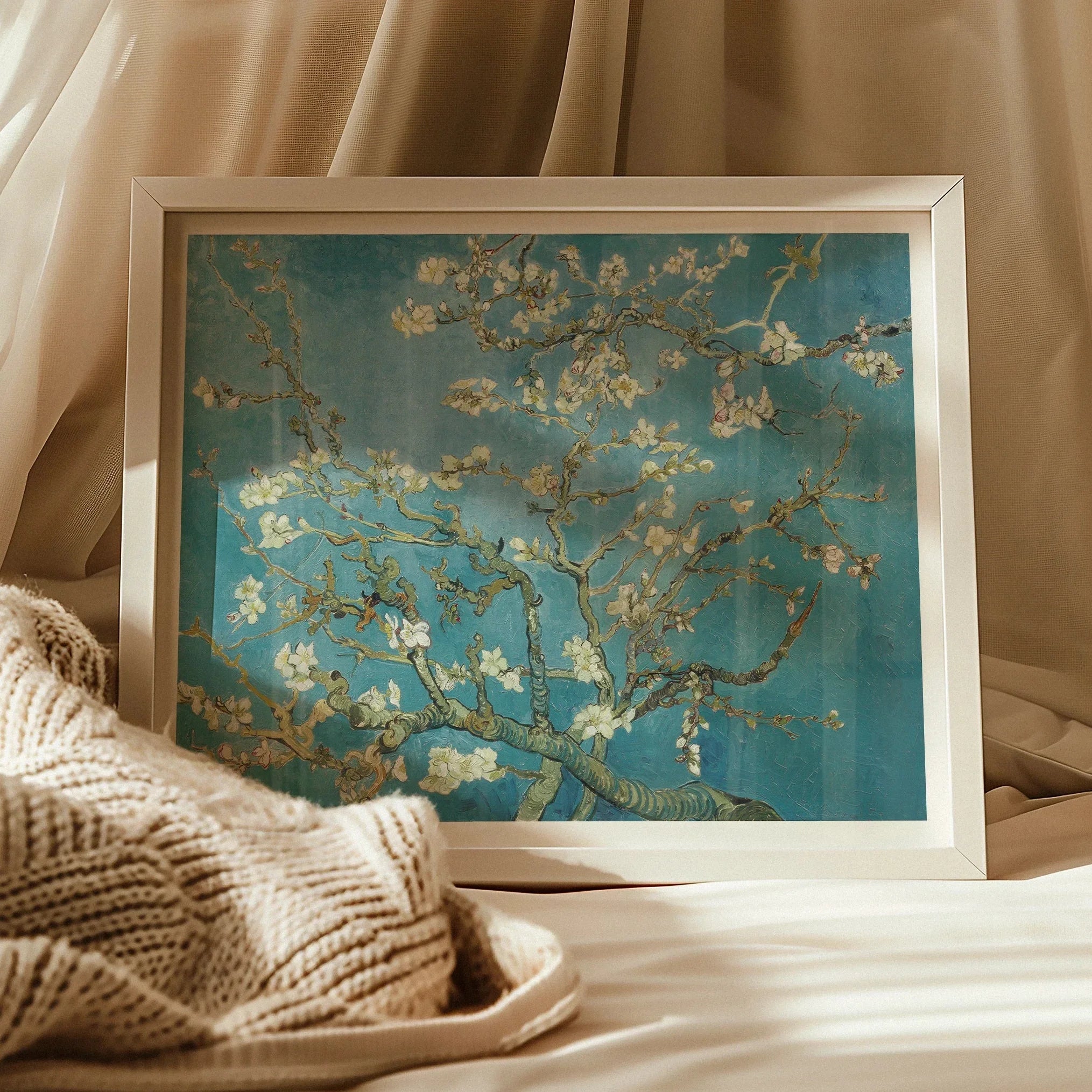 Almond Blossom - Vincent Van Gogh Art Print, 20’’x16’’ / Unframed, Kite-791220850, Framed Art Print Gogh’s Almond