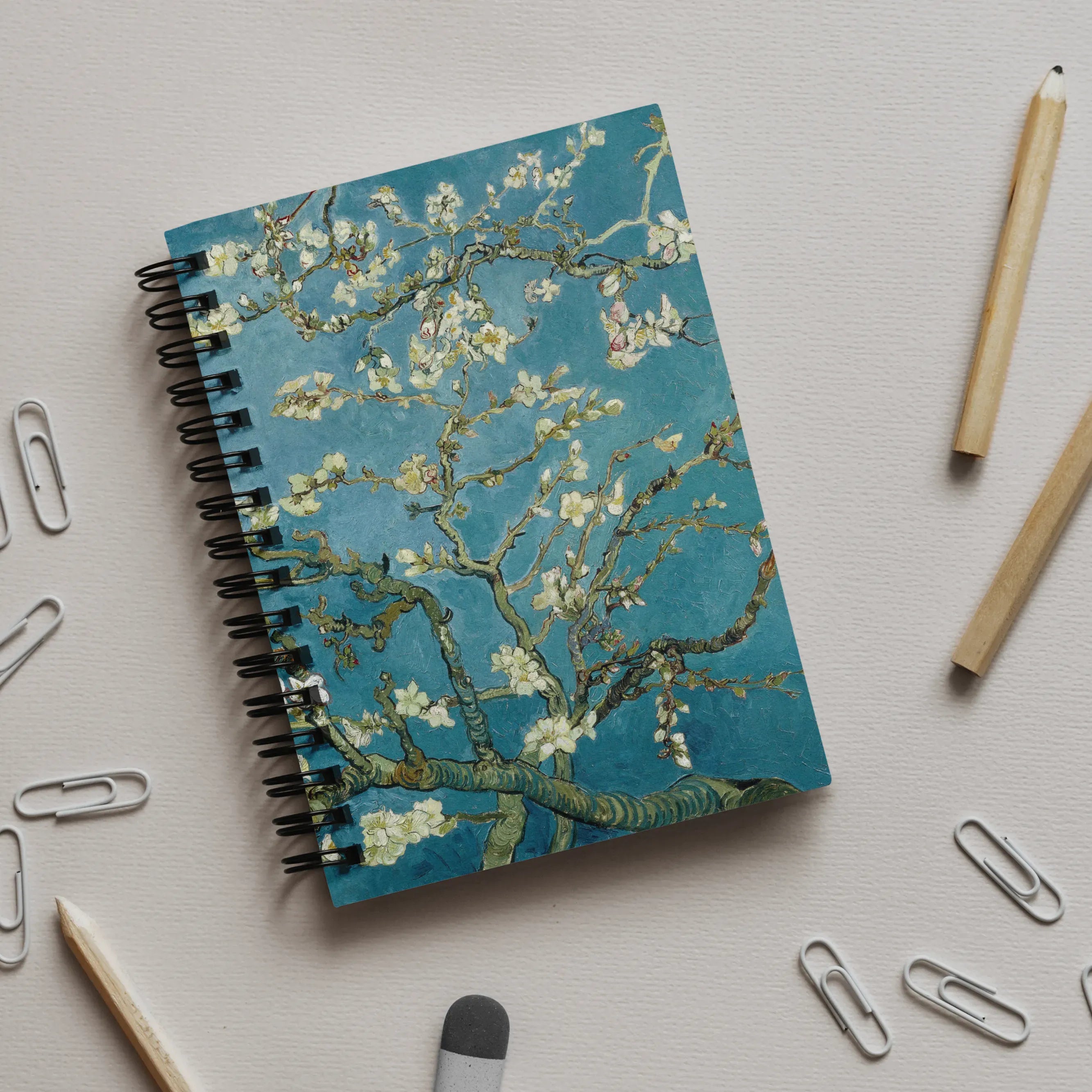 Almond Blossom - Vincent Van Gogh Modern Art Notebook - Notebooks & Notepads - Aesthetic Art