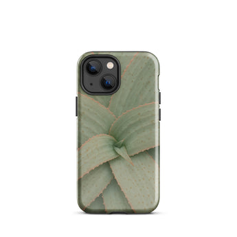 Aloe Pattern Phone Case Iphone 13 Mini / Gloss Sleek Matte-finish Phone Case Detailed Close-up Green Succulent Aloe Vera Succulent,