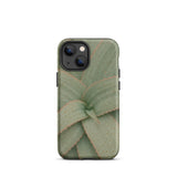 Aloe Pattern Phone Case Iphone 13 Mini / Matte Sleek Matte-finish Phone Case Detailed Close-up Aloe Vera Succulent, Star-shaped