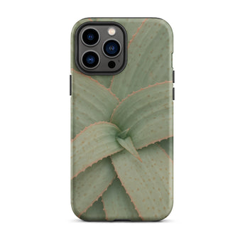 Aloe Pattern Phone Case Iphone 13 Pro Max / Matte Sleek Phone Case Detailed Muted Green Succulent Leaf Aloe Vera Succulent, Star-shaped