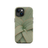 Aloe Pattern Phone Case Iphone 15 / Matte Sleek Matte-finish Phone Case Detailed Print Aloe Vera Succulent, Star-shaped Architecture,