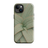Aloe Pattern Phone Case Iphone 15 Plus / Gloss Sleek Matte-finish Phone Case Detailed Close-up Aloe Vera Succulent, Star-shaped