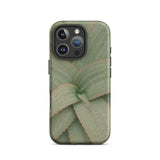 Aloe Pattern Phone Case Iphone 16 Pro / Matte Sleek Matte-finish Phone Case Detailed Close-up Aloe Vera Succulent, Star-shaped