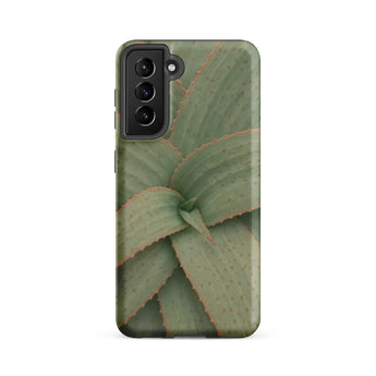 Aloe Pattern Samsung Case, Galaxy S21 Fe / Matte, Mobile Phone Cases, Toby Leon