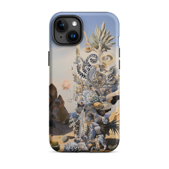 Altar - Surreal Cactus Goddess Art Iphone Case, 15 Plus / Matte, Iphone Case Surreal Desert Art