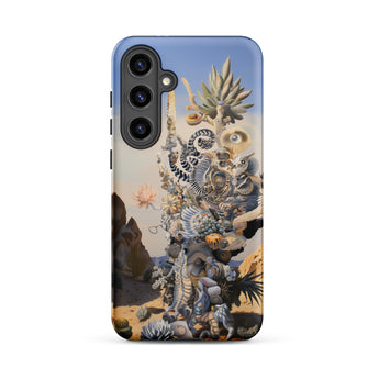 Altar - Surreal Cactus Goddess Art Phone Case, Samsung Galaxy S24 Plus / Matte, Mobile Cases, Toby Leon