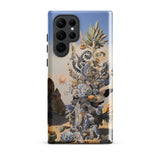 Altar - Surreal Cactus Goddess Art Phone Case Samsung Galaxy S22 Ultra / Gloss Vibrant Surreal Artwork Phone Case Detailed Collage Marine