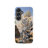 Altar - Surreal Cactus Goddess Art Phone Case Samsung Galaxy S25 / Matte Phone Case Surreal Detailed Illustration Intricate Desert Scene