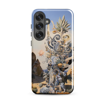 Altar - Surreal Cactus Goddess Art Phone Case Samsung Galaxy S25 Plus / Gloss Phone Case Surreal Detailed Illustration Fantastical Desert