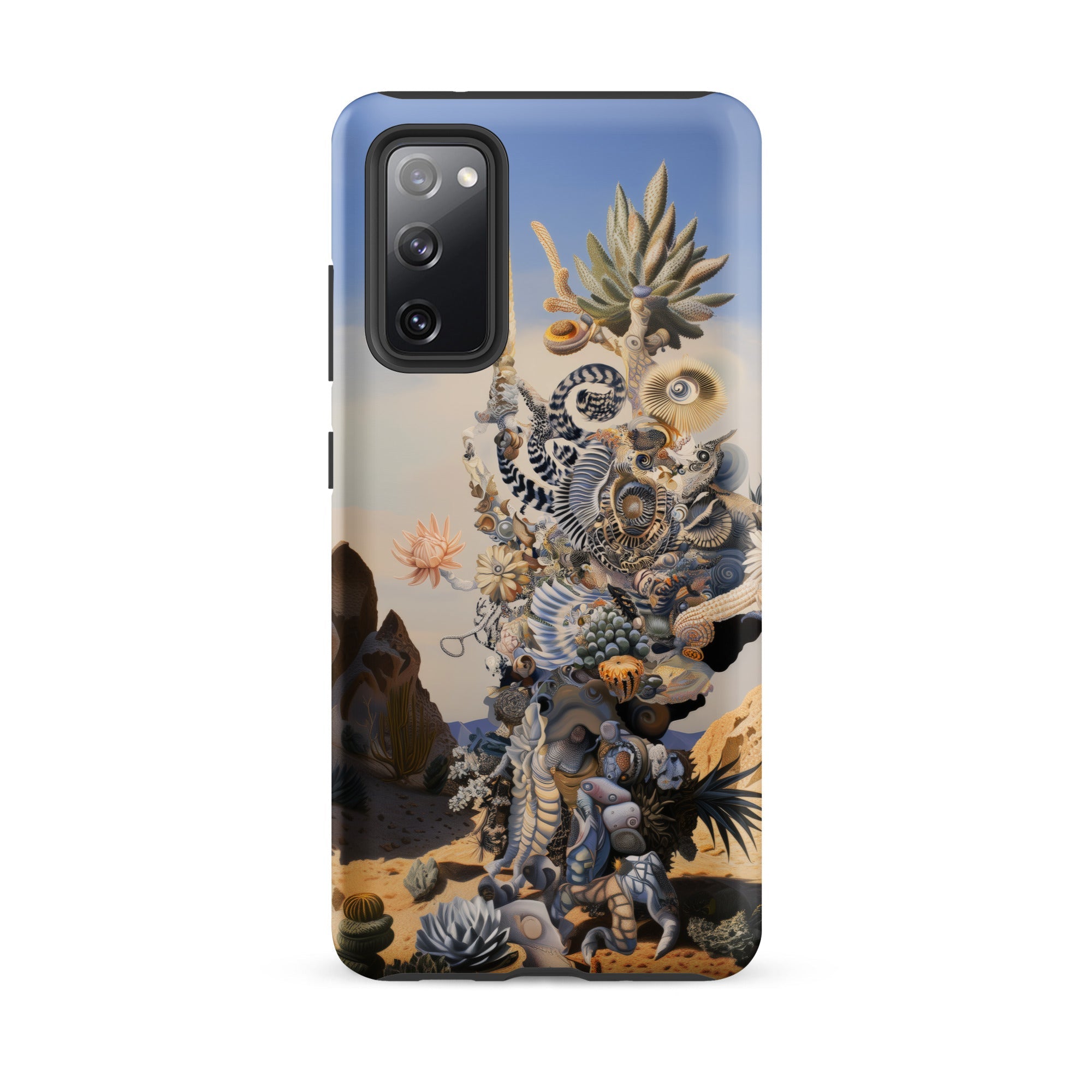 Altar Surreal Cactus Goddess Art Samsung Case, Galaxy S20 Fe / Matte, Phone Case Surreal Desert Landscape Intricate Organic Forms