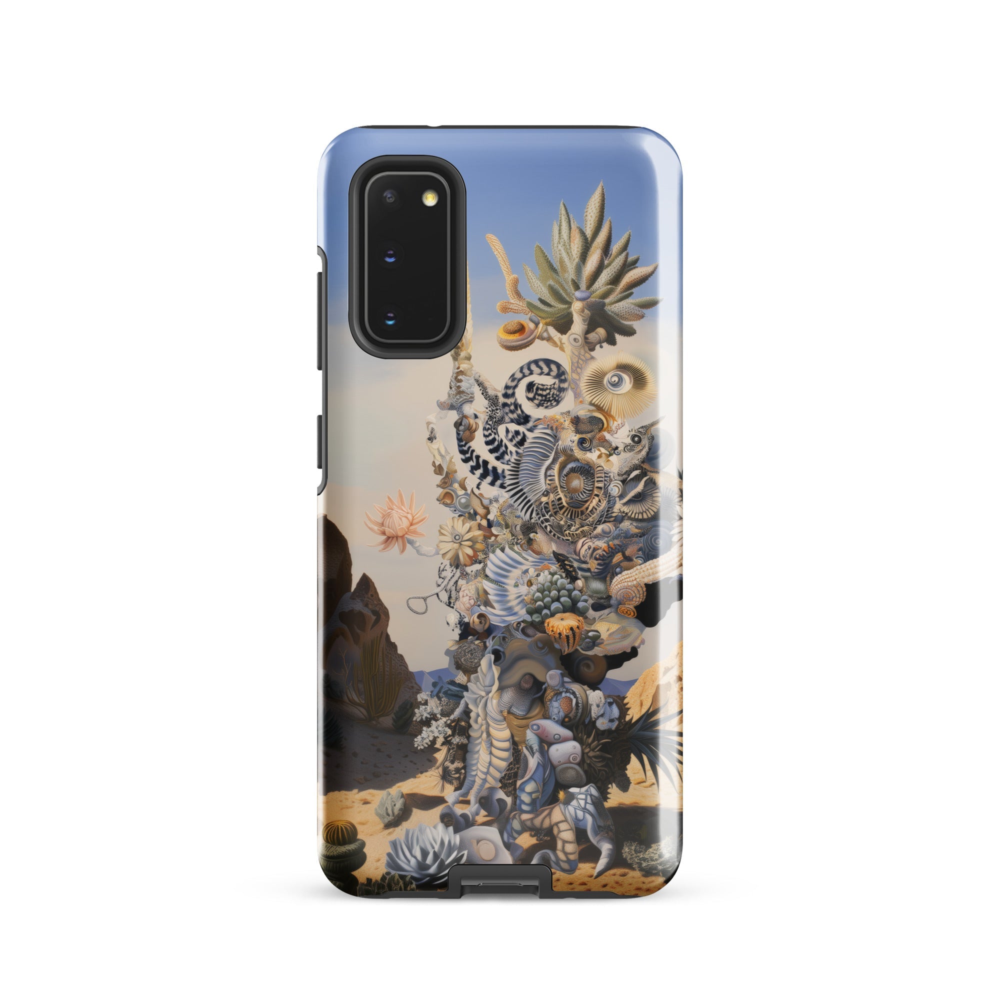Altar Surreal Cactus Goddess Art Samsung Case, Galaxy S20 / Gloss, Black Smartphone Nature Themed Protective Case