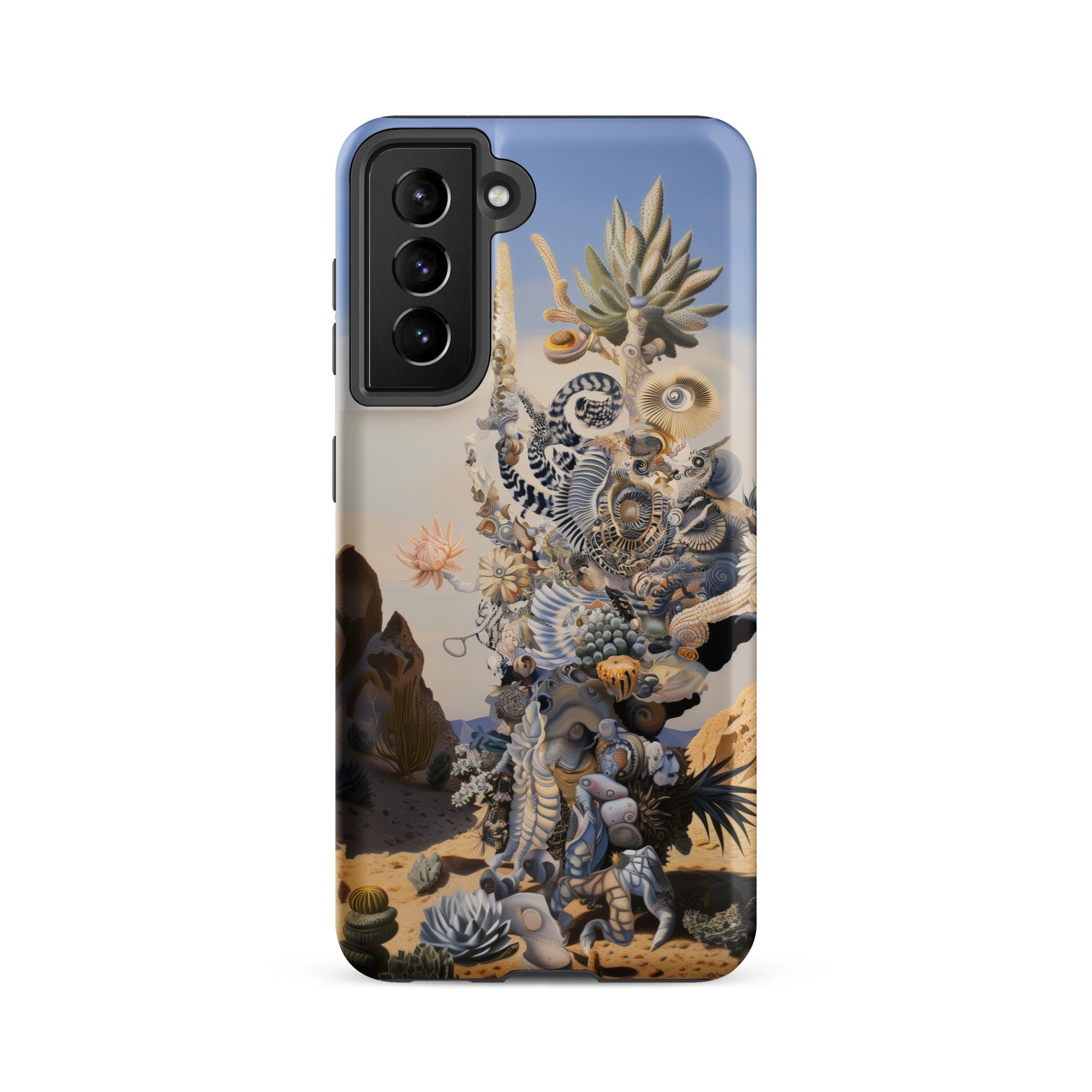 Altar Surreal Cactus Goddess Art Samsung Case, Galaxy S21 Fe / Matte, Smartphone Decorative Case Surreal Desert Imagery