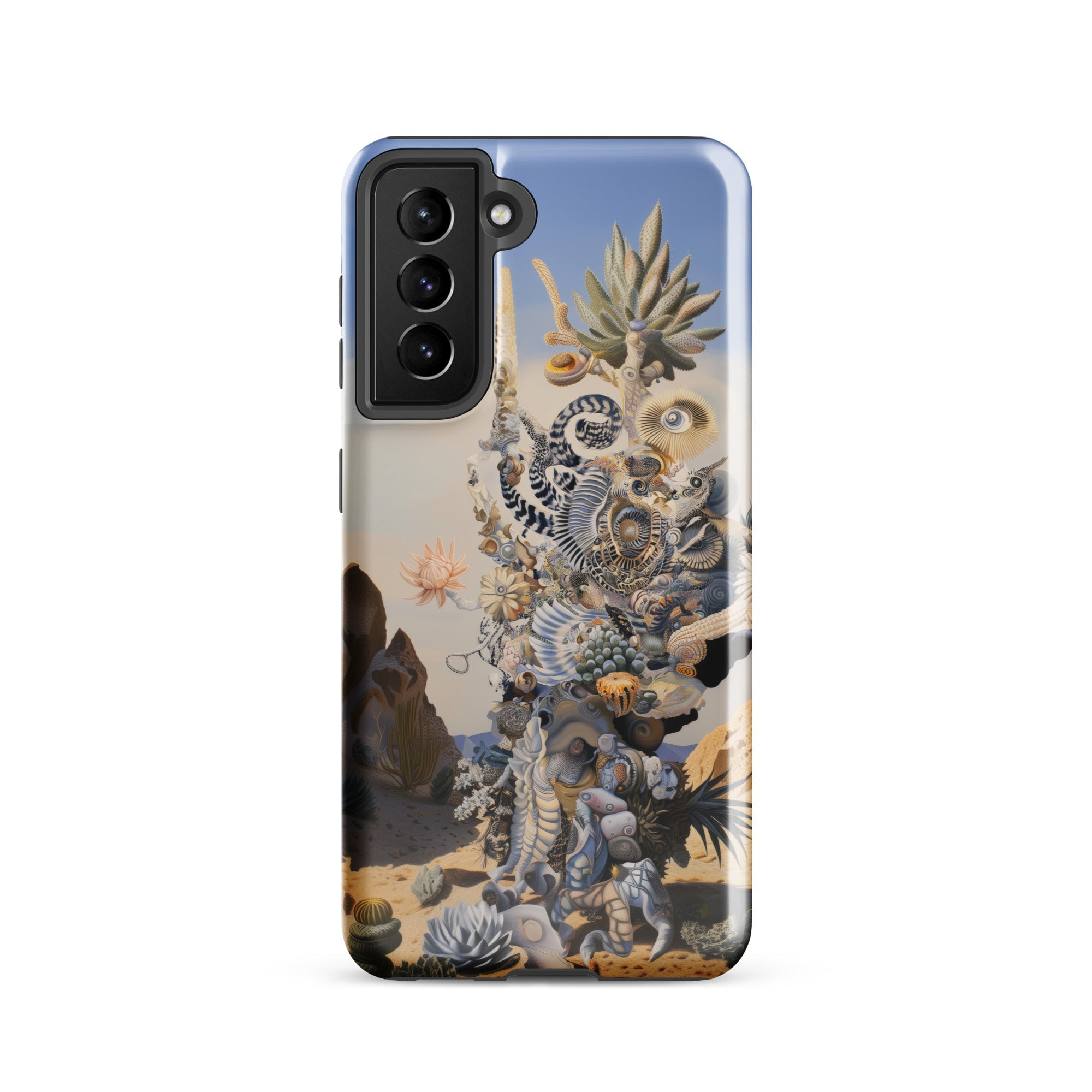 Altar Surreal Cactus Goddess Art Samsung Case, Galaxy S21 / Gloss, Smartphone Surrealist Art Printed Protective Case