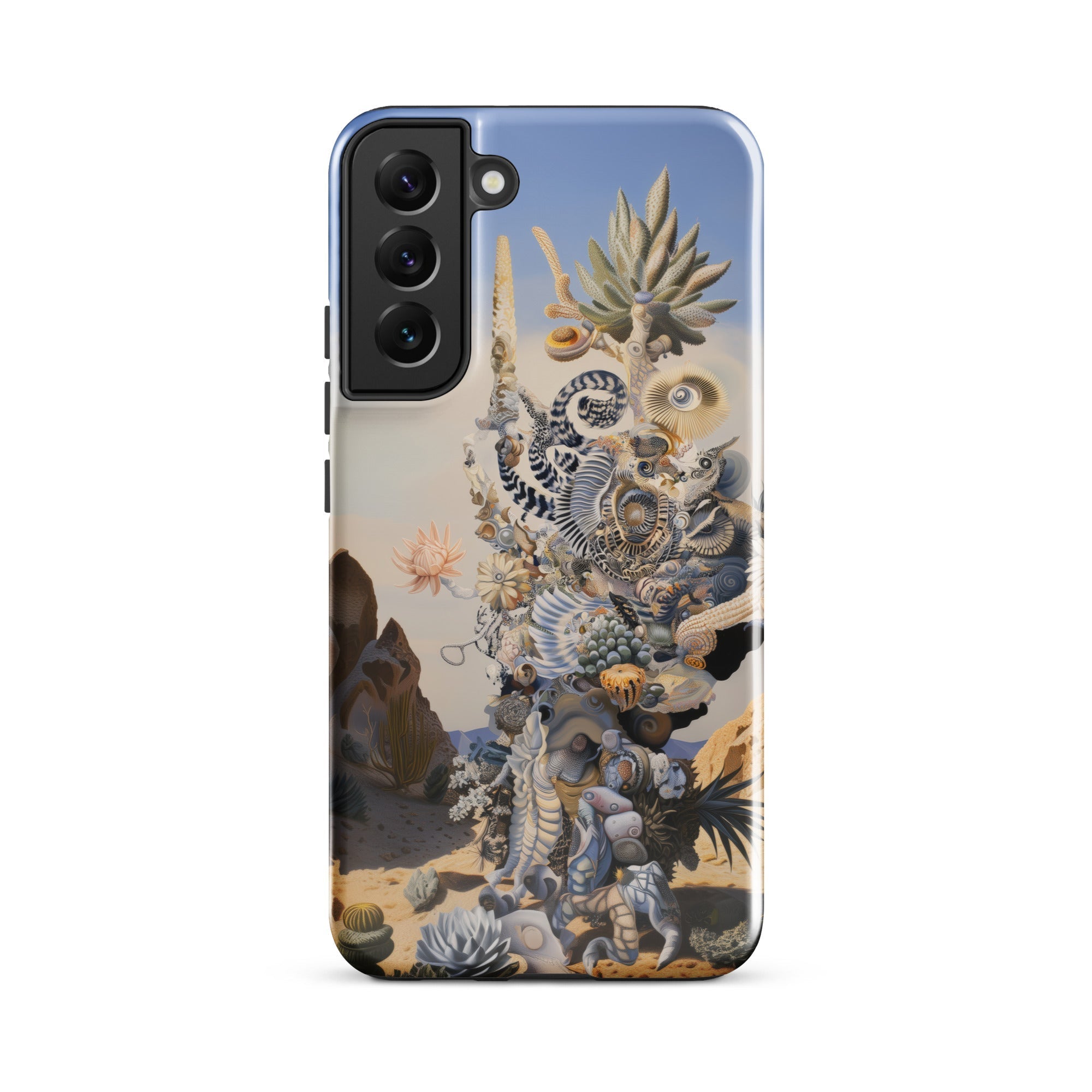 Altar Surreal Cactus Goddess Art Samsung Case, Galaxy S22 Plus / Gloss, Smartphone Case Surreal Intricate Natural Landscape Design