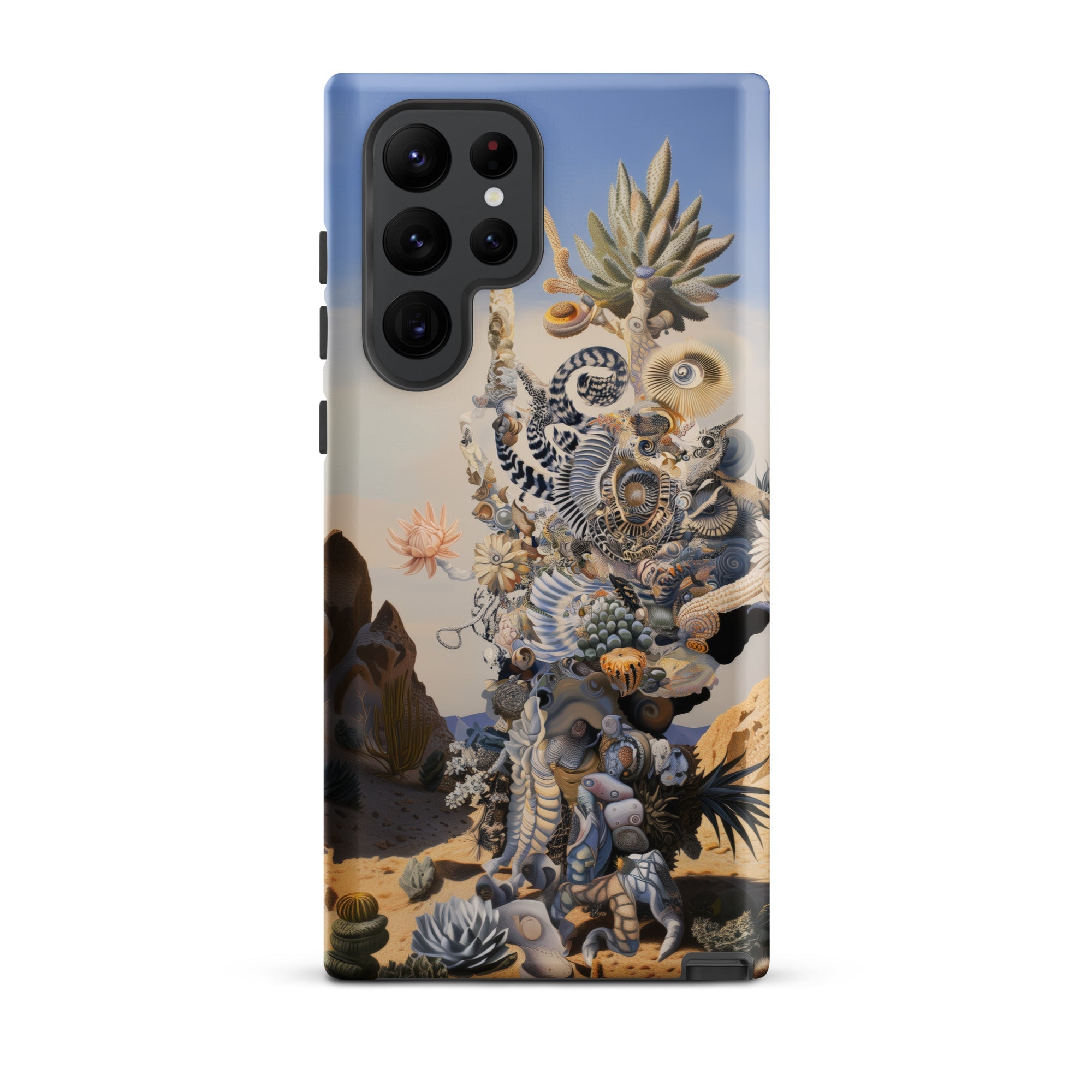 Altar Surreal Cactus Goddess Art Samsung Case, Galaxy S22 Ultra / Matte, Smartphone Case Surrealist Landscape Design Assortment Creatures
