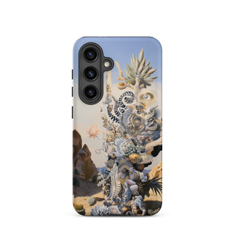 Altar - Surreal Cactus Goddess Art Samsung Case, Galaxy S24 / Matte, Smartphone Case Surreal Desert Landscape Intricate Structure Made