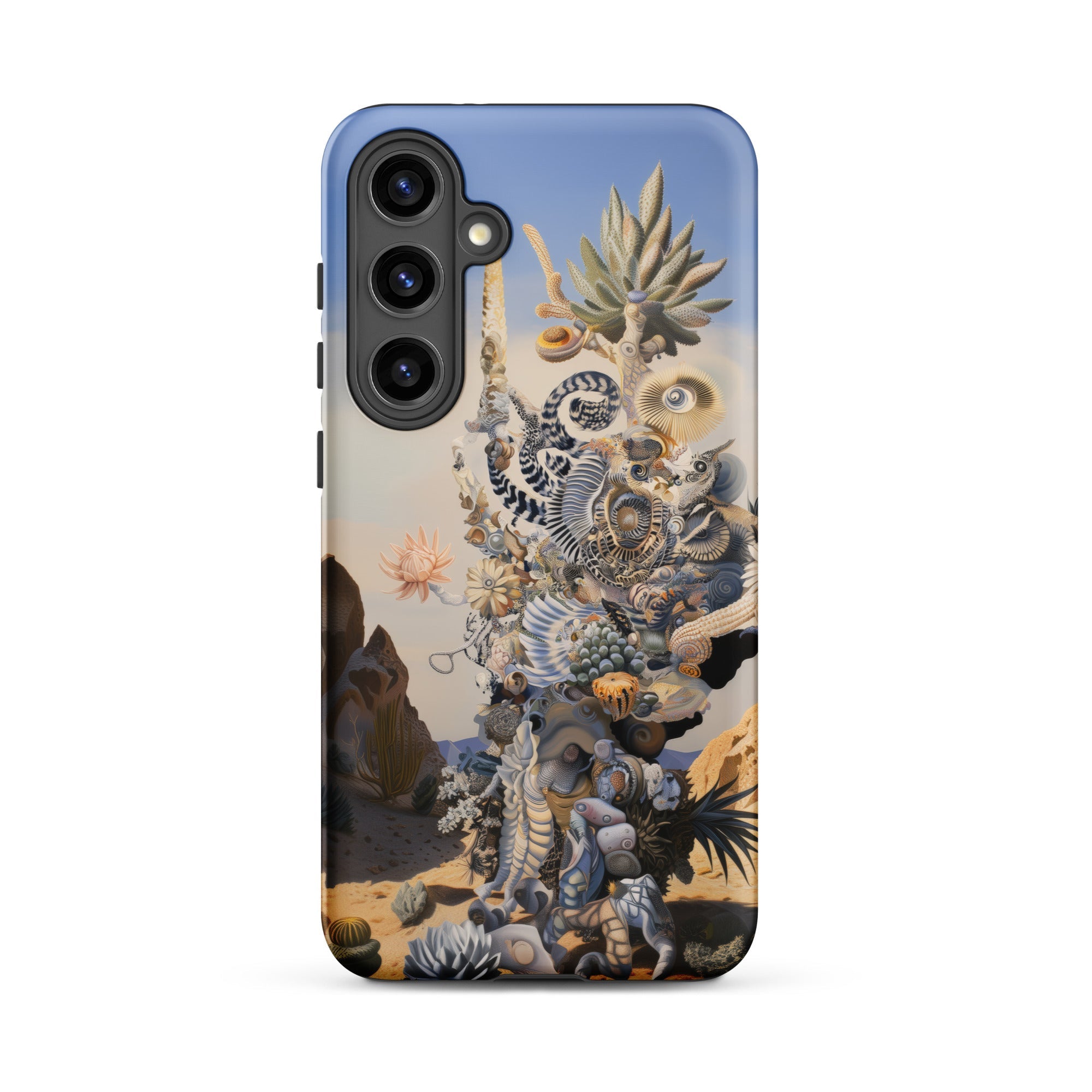 Altar Surreal Cactus Goddess Art Samsung Case, Galaxy S24 Plus / Matte, Phone Case Surrealist Landscape Design Intertwined Natural Abstract