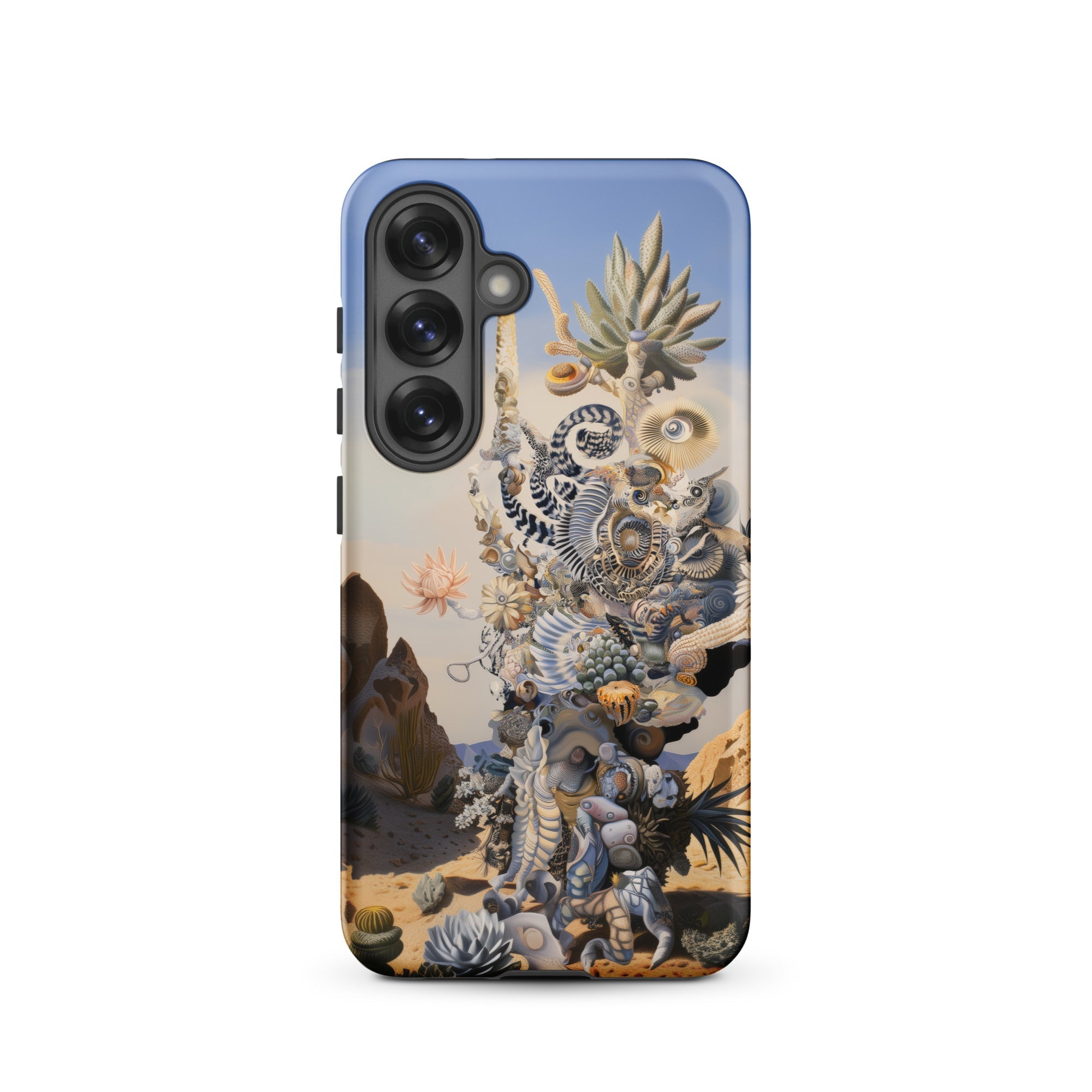 Altar Surreal Cactus Goddess Art Samsung Case, Galaxy S25 / Matte, Smartphone Case Surrealist Desert Sea Life Painting