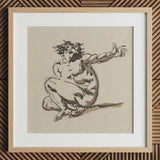 Althaemenes in Despair - Nicolai Abraham Abildgaard Art Print / Canvas, 12x12’’ / 31x31cm / Natural Frame / Matboard, Posters Prints &