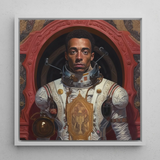 Amari - Gay Black Astronaut Art Print / Canvas, Gay Black Astronaut, Black Astronaut Aesthetic, Gayest Astronaut