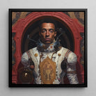 Amari - Gay Black Astronaut Framed Canvas 28’’x28’’ Posters Prints & Visual Artwork