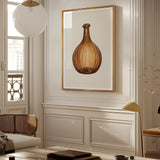 Amber Bottle - Anna Aloisi 1930s Glassware Art Print, 30x40’’ / 76x101cm / Unframed, Framed Art Print Brown Glass Bottle Ribbed Texture