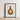 Framed Artwork Brown Ribbed Glass Bottle Slender Neck Anna Aloisi’s 1930s, Amber, Aloisi Glassware