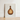 Framed Artwork Brown Ribbed Glass Bottle Slender Neck Anna Aloisi’s 1930s, Amber, Aloisi Glassware