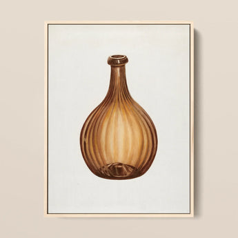 Amber Bottle - Anna Aloisi 1930s Glassware Art Print / Canvas, Anna Aloisi’s 1930s, Aloisi’s 1930s Amber, Aloisi 1930s Glassware