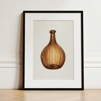 Amber Bottle - Anna Aloisi 1930s Glassware Art Print / Canvas, Anna Aloisi’s 1930s, Aloisi’s 1930s Amber, Aloisi 1930s Glassware