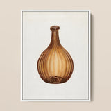 Amber Bottle - Anna Aloisi 1930s Glassware Art Print / Canvas, Anna Aloisi’s 1930s, Aloisi’s 1930s Amber, Aloisi 1930s Glassware