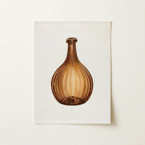 Amber Bottle - Anna Aloisi 1930s Glassware Art Print / Canvas, Anna Aloisi’s 1930s, Aloisi’s 1930s Amber, Aloisi 1930s Glassware