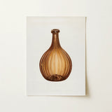 Amber Bottle - Anna Aloisi 1930s Glassware Art Print / Canvas, Anna Aloisi’s 1930s, Aloisi’s 1930s Amber, Aloisi 1930s Glassware
