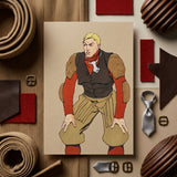 American Football Player - Edward Penfield Art Print / Canvas Stylized Illustration Muscular Man Vintage Gear Rendered, Penfield’s,