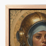 Golden Astronaut Helmet Intricate Reflective Visor Set Warm-toned Lesbian Muslim, Aesthetic, Gayest