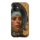 Amira - Muslim Lesbian Astronaut Iphone Case, 12 / Matte, Phone Case Artwork Woman Space Helmet