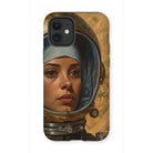 Amira - Muslim Lesbian Astronaut Iphone Case, 12 Mini / Matte, Phone Case Artwork Woman Spacesuit Helmet