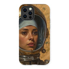 Amira - Muslim Lesbian Astronaut Iphone Case, 13 Pro / Matte, Phone Case Artwork Woman Space Helmet
