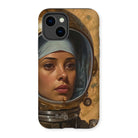 Amira - Muslim Lesbian Astronaut Iphone Case, 14 / Matte, Phone Case Artwork Woman Space Helmet
