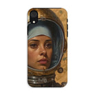 Amira - Muslim Lesbian Astronaut Iphone Case, Xr / Matte, Phone Case Artwork Woman Space Helmet