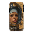 Amira - Muslim Lesbian Astronaut Iphone Case, Xs / Matte, Phone Case Artwork Woman Space Helmet