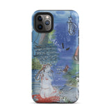 Amphitrite - Raoul Dufy Iphone Case, 11 Pro Max / Matte, Phone Case Colorful Hand-drawn Nautical Scene Boats Figure