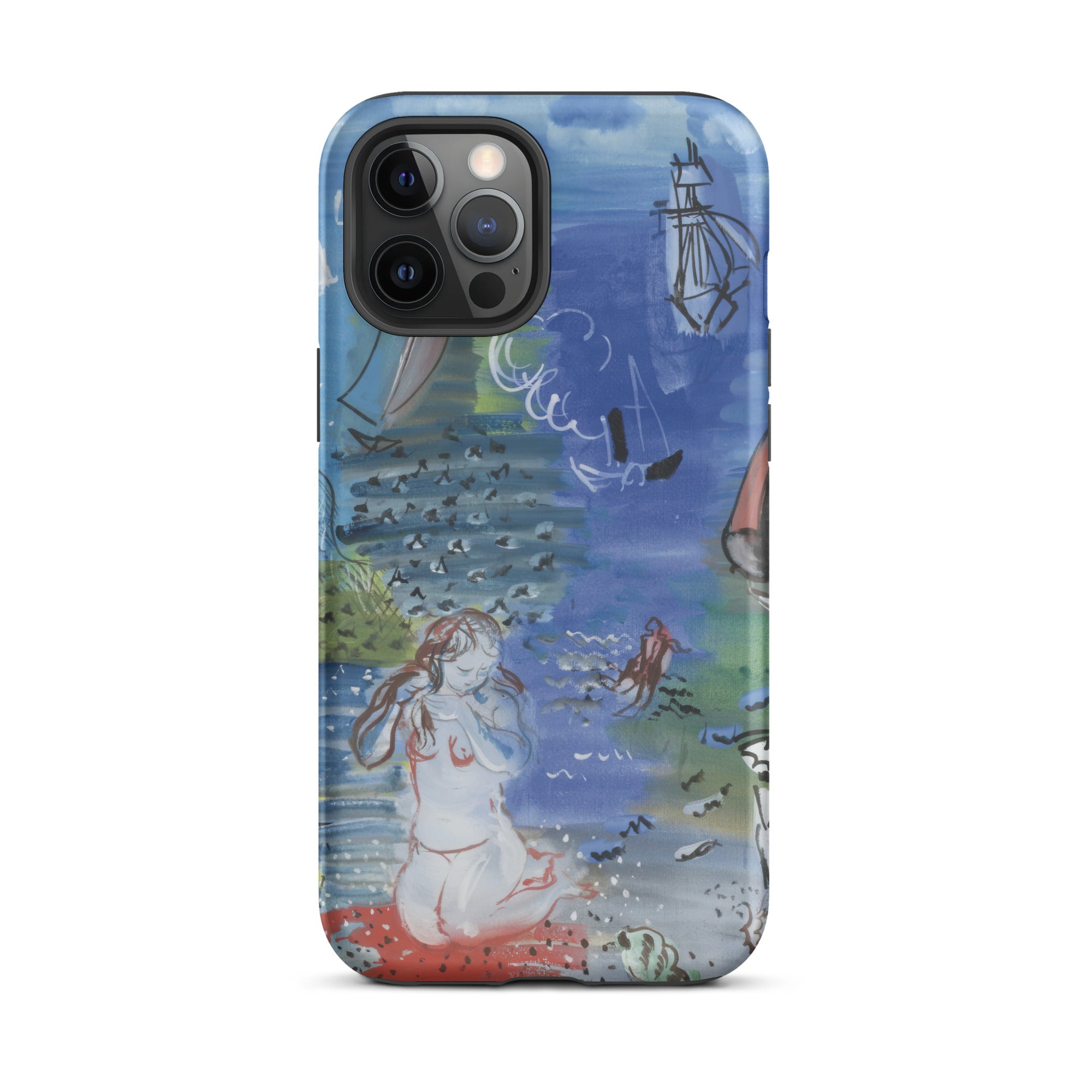 Amphitrite Raoul Dufy Iphone Case, 12 Pro Max / Matte, Iphone Pro Max Colorful Artistic Case Mermaid