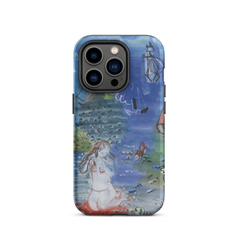 Amphitrite - Raoul Dufy Iphone Case, 14 Plus / Matte, Iphone Colorful Artistic Case Mermaid Sailboats Blue Ocean