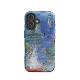 Amphitrite - Raoul Dufy Iphone Case, 16 / Matte, Smartphone Case Abstract Watercolor-style Design Boats Mermaid Ocean