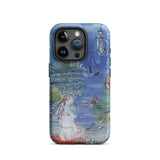 Amphitrite - Raoul Dufy Phone Case Iphone 15 Pro / Matte Blue-toned Whimsical Painted Nautical Scene Mermaid, Rises, Dufy’s Aqueous