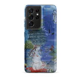 Amphitrite - Raoul Dufy Phone Case Samsung Galaxy S21 Ultra / Matte Vibrant Blue Whimsical Illustration Mermaid White Iphone, Rises, Dufy’s