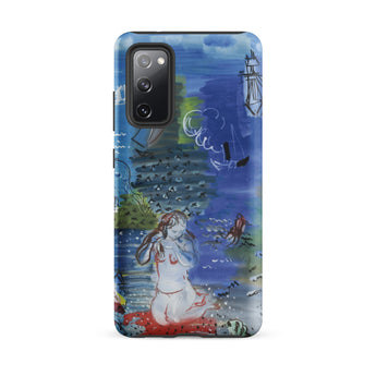 Amphitrite - Raoul Dufy Samsung Case, Galaxy S20 Fe / Matte, Blue Smartphone Case Colorful Abstract Painting Nude Woman