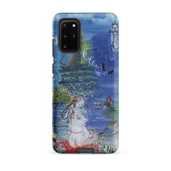 Amphitrite - Raoul Dufy Samsung Case, Galaxy S20 Plus / Matte, Smartphone Case Whimsical Colorful Illustration Mermaid Vibrant Blue